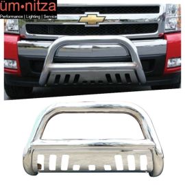 Fits 99-07 Toyota Tundra Sequoia Bull Bar 304 Stainless Steel Silver 3"