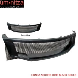 Fits 08-10 Accord 4Dr Sedan T-R Front Hood Bumper Grille Mesh Grill Black ABS