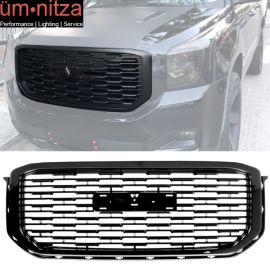 Fits 15-20 GMC Yukon Denali Style Front Upper Grille Replacement Unpainted ABS
