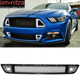 DRL LED Fits 15-17 Mustang  Front Lower Grill Mesh Grille With Light