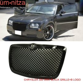 Fits 05-10 Chrysler 300 300C Unpainted Front Bumper Mesh Hood Grill Grille ABS