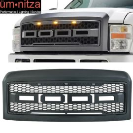 Fits 08-10 Ford F250 F350 New Raptor Style Front Bumper Grille Hood Package ABS