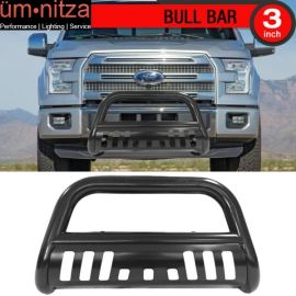 Fits 04-18 Ford F150 Black Bull Bar Brush Push Grill Grille Front Guards