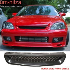 Fits 99-00 Honda Civic EK Type-R Style Front Hood Grille Mesh Bumper Grill ABS