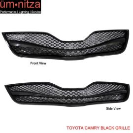 Fits 10-11 Toyota Camry Mesh Front Upper Hood Grill Grille Black ABS