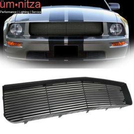 Fits 05-09 Ford Mustang V6 Black ABS Hood Grille Grill 1Pc