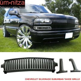 Fits 99-02 Silverado 00-06 Suburban Tahoe Vertical Style Front Grille Hood Grill