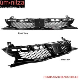 Fits 09-11 Honda Civic OE Style Black Lower Front Grille Grill
