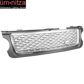 Fits 10-12 Land Rover Range Rover L322 Front Hood Grille Gray Silver Mesh New