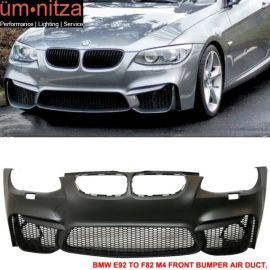 Fits 11-13 BMW E92 LCI M4 Front Bumper Cover Conversion Air Duct Mesh Grille PP