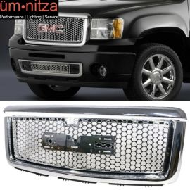Fits 07-13 GMC Sierra 1500 Front Upper Bumper Hood Grille Grill + Molding ABS