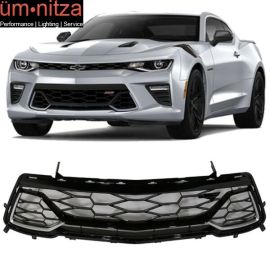 Fit 16-19 Chevy Camaro 2-Door Front Grille Painted Switchblade Silver Metallic