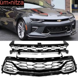 Fit 16-18 Chevrolet Camaro SS 50th Anniversary Front Bumper Upper + Lower Grille