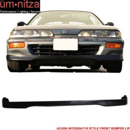 Fits 92 93 Acura Integra T-R Style Front Bumper Lip Spoiler Poly Urethane PU