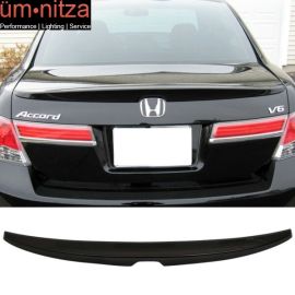 Fits 08-12 Accord OE Trunk Spoiler Wing Painted #NH731P Crystal Black Pearl