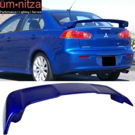 Fits 08-17 Mitsubishi Lancer OE Trunk Spoiler Painted #T70 Electric Blue Pearl