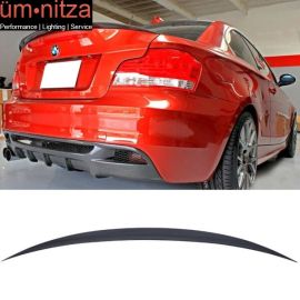 Fits 07-13 BMW 1 Series E82 Performance Painted Jet Black #668 Trunk Spoiler