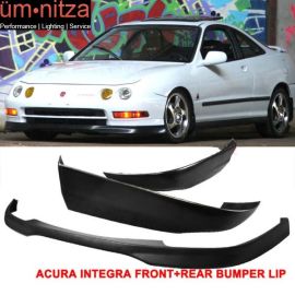 Fits 94-97 Acura Integra 2Dr Coupe Type R Style PU Front + ABS Rear Bumper Lip