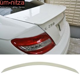 Fits 08-14 Benz C Class W204 Sedan AMG Trunk Spoiler Painted #650 Arctic White