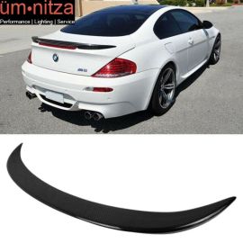 Fits 04-08 Fit BMW E63 6-Series Coupe Carbon Fiber CF V Style Trunk Spoiler Wing