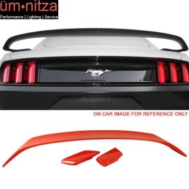 Fits 15-19 Ford Mustang 2Dr GT350 V2 Painted Trunk Spoiler Race Red #PQ
