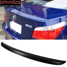Fits 04-10 Fit BMW 5 Series E60 Sedan M5 Style Unpainted ABS Trunk Spoiler Wing
