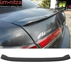 Fits 08-12 Accord 8th 4DR Flush Mount OE Factory Trunk Spoiler Matte Black ABS