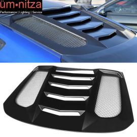 Fits 15-23 Ford Mustang Coupe IKON V2 Rear Window Louver Cover ABS Matte Black