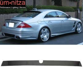 Fits 04-10 Benz CLS-Class W219 L Type Roof Spoiler ABS Painted Black #040