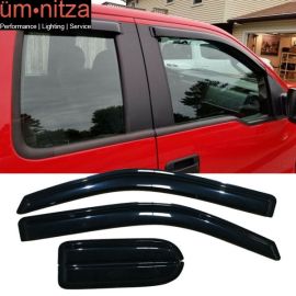 Fits 04-14 Ford F150 Supercab Extended Cab Acrylic Window Visors 4Pc Set