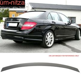 Fits 08-14 Benz W204 C-Class OE Factory Painted Matte Black Roof Spoiler Wing