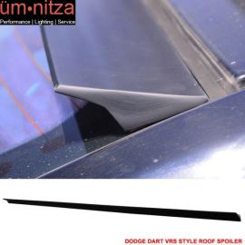 Fits 13-16 Dodge Dart 4Dr VRS Style Roof Spoiler Unpainted Black - PUF