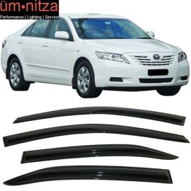 Fits 07-11 Toyota Camry Mugen Style Tape on Acrylic 4PC Window Visors Vent Guard