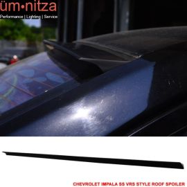 Fits 06-13 Chevrolet Impala SS 9th VRS Style Roof Spoiler Unpainted Black - PUF
