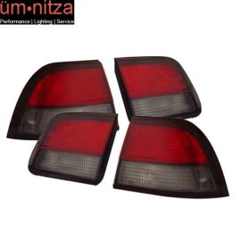 Fits 97-99 Nissan Maxima 4 PCS Tail Lights Red Smoke