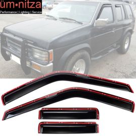Fits 90-95 Nissan Pathfinder In Channel Style Acrylic Window Visors 4Pc Set