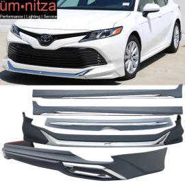 Fits 18-19 Camry XV70 MD Front Lip & Rear Diffuser & Side Skirts & Trunk Spoiler