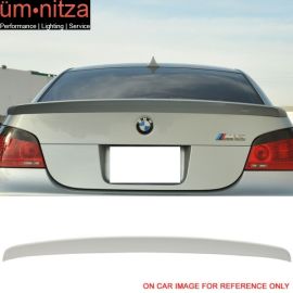 Fits 04-10 BMW E60 5 Series AC Painted #300 Alpine White III ABS Trunk Spoiler