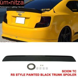 Fits 11-15 Scion TC RS Style Painted # 202 Black Trunk Spoiler - ABS