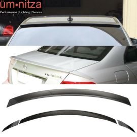 Fits 08-14 Benz C Class W204 Sedan Trunk Spoiler & Roof Wing Painted #040 Black