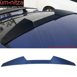 Fit 16-18 Civic 10th Gen Coupe V Roof Spoiler Painted B593M Aegean Blue Metallic