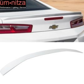 Fits 16-19 Camaro Factory Style V6 Trunk Spoiler Painted #WA8624 Olympic White