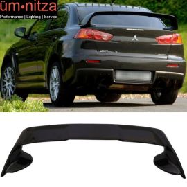 Fits 08-17 Lancer 10 EVO X Trunk Spoiler Wing Painted Tarmac Black #X42