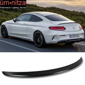 Fits 15-21 Benz W205 C Class 2D Coupe AMG Style ABS Unpainted Trunk Spoiler Wing