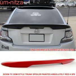 Fits 11-16 Scion tC OE Style Trunk Spoiler Painted Absolutely Red # 3P0