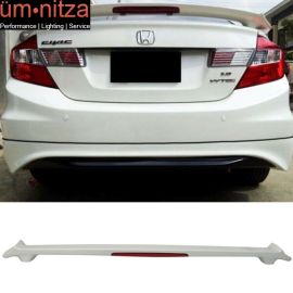 Fits 12-15 Civic 9Th Sedan Painted Orchid White Pearl Trunk Spoiler LED #NH788P