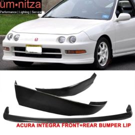 Fits 94-97 Acura Integra T-R Urethane Front Bumper Lip + T-R ABS Rear Lip