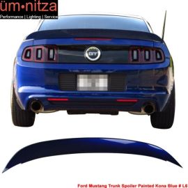 Fits 10-14 Ford Mustang D Style Trunk Spoiler Painted Kona Blue # L6