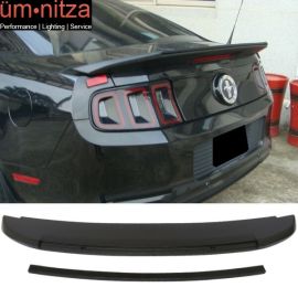 Fits 10-14 Ford Mustang GT500 Style Rear Trunk Spoiler Wing Lid Unpainted - ABS