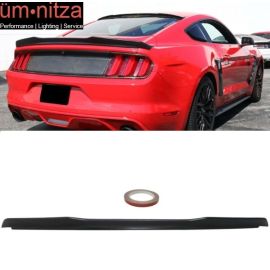 Fits 15-23 Ford Mustang High Kick V Style Trunk Spoiler Wing Matte Black ABS